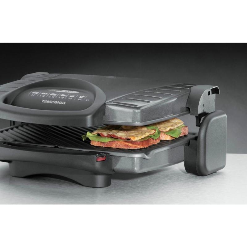 ▷ Rommelsbacher WA 850 piastra per waffle 1 waffle 850 W Nero, Argento