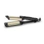 BaByliss EasyWaves Plancha alisadora y rizadora para flequillo Caliente Negro, Plata 1,8 m