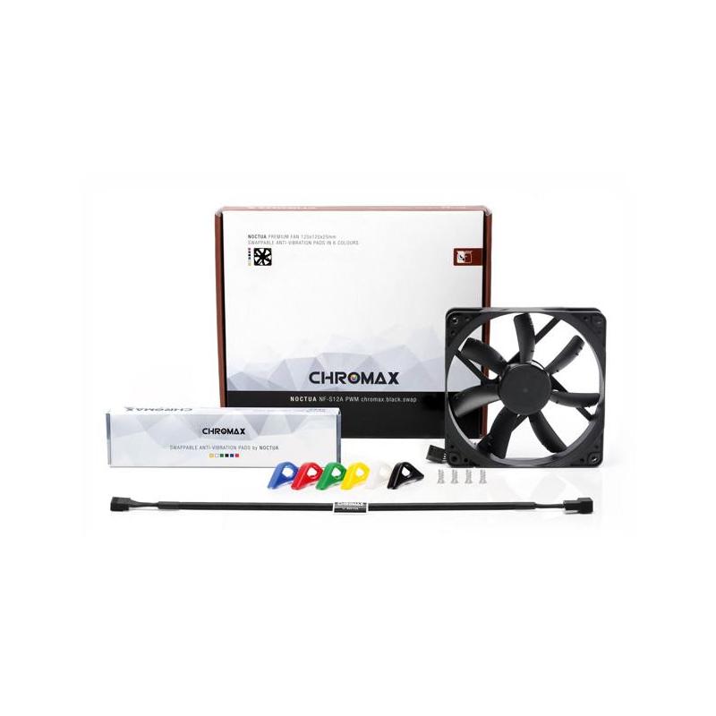 ▷ Noctua NF-S12A PWM chromax.black.swap Computer case Fan 12 cm 1 pc(s)