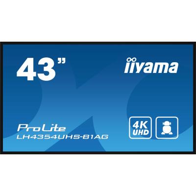 iiyama LH4354UHS-B1AG pantalla de señalización Pantalla plana para señalización digital 108 cm (42.5") LCD Wifi 500 cd   m² 4K