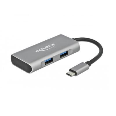 DeLOCK 63260 hub di interfaccia USB 3.2 Gen 2 (3.1 Gen 2) Type-C 10000 Mbit s Grigio