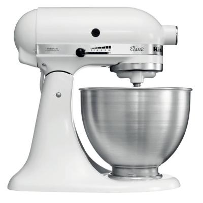 KitchenAid 5K45SSEWH Stand mixer 275 W Metallic, White