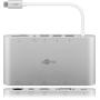 Goobay 62113 laptop dock port replicator Wired USB 3.2 Gen 1 (3.1 Gen 1) Type-C Silver