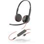 POLY Blackwire C3225 Headset Wired Head-band Office Call center USB Type-C Black