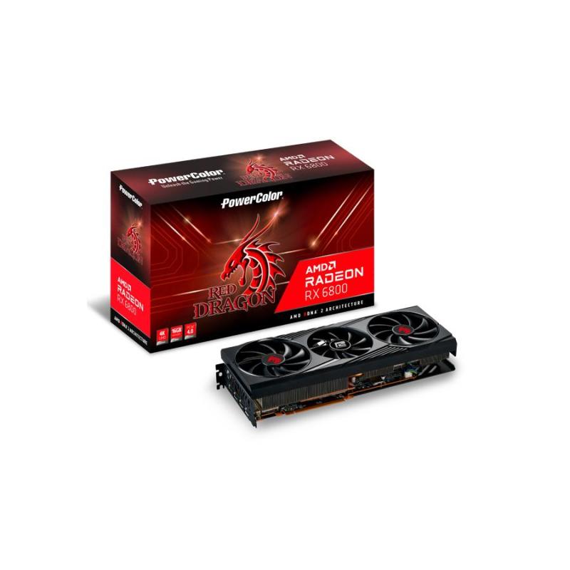 ▷ PowerColor Red Dragon AXRX 6800 16GBD6-3DHR/OC graphics card