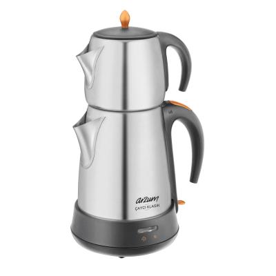 Arzum AR3004-INX appareil à thé 1,8 L 1650 W Noir, Acier