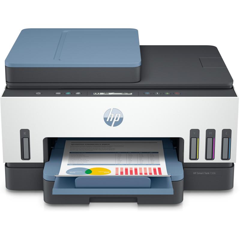 ▷ HP Smart Tank 7306e All-in-One, Color, Printer for Home and home office,  Print, Scan, Copy, ADF, Wireless, 35-sheet ADF Scan to