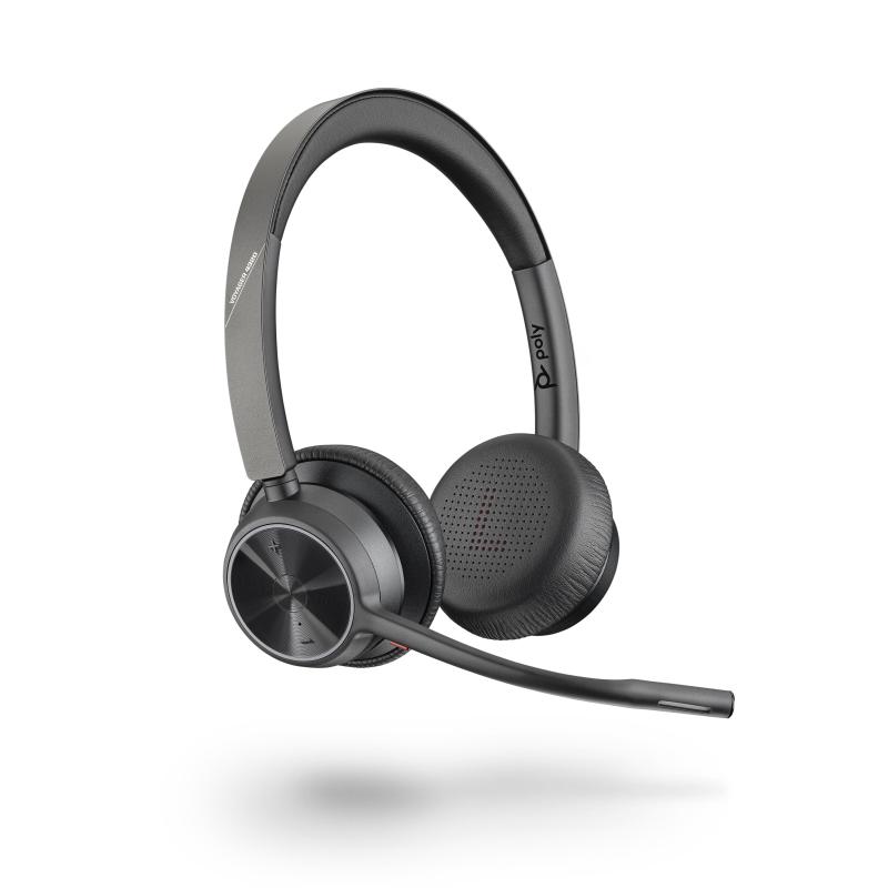 Poly Voyager 5200 Auricular Inalámbrico Bluetooth con Base de Carga Negro