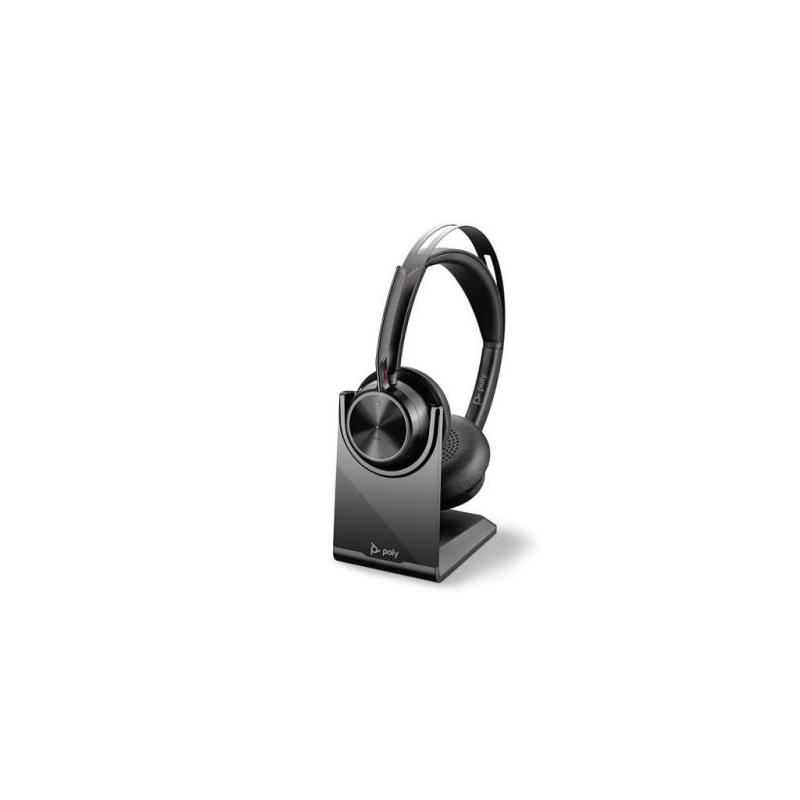 ▷ POLY Voyager Focus Ladestation Kopfhörer Trippodo Typ-A Bluetooth Büro/Callcenter Kopfband USB Kabellos Schwarz 2 & UC | Verkabelt